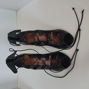 SCHUTZ Lace up leather heels